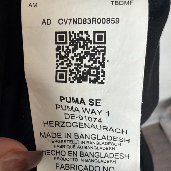 PUMA Black Logo T-Shirt Dress Women’s Medium Cotton Stretch Casual(E18)& - Picture 7 of 8